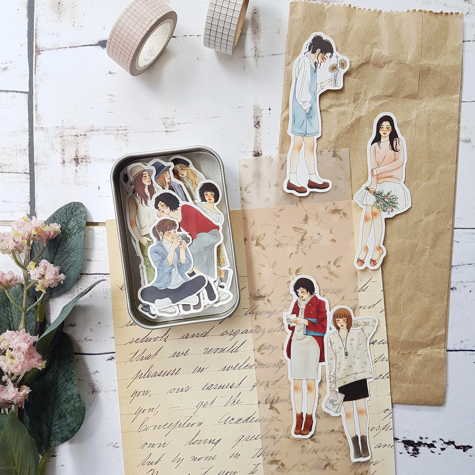 Love Story Girls Stickers In Tin Windry Ramadhina single