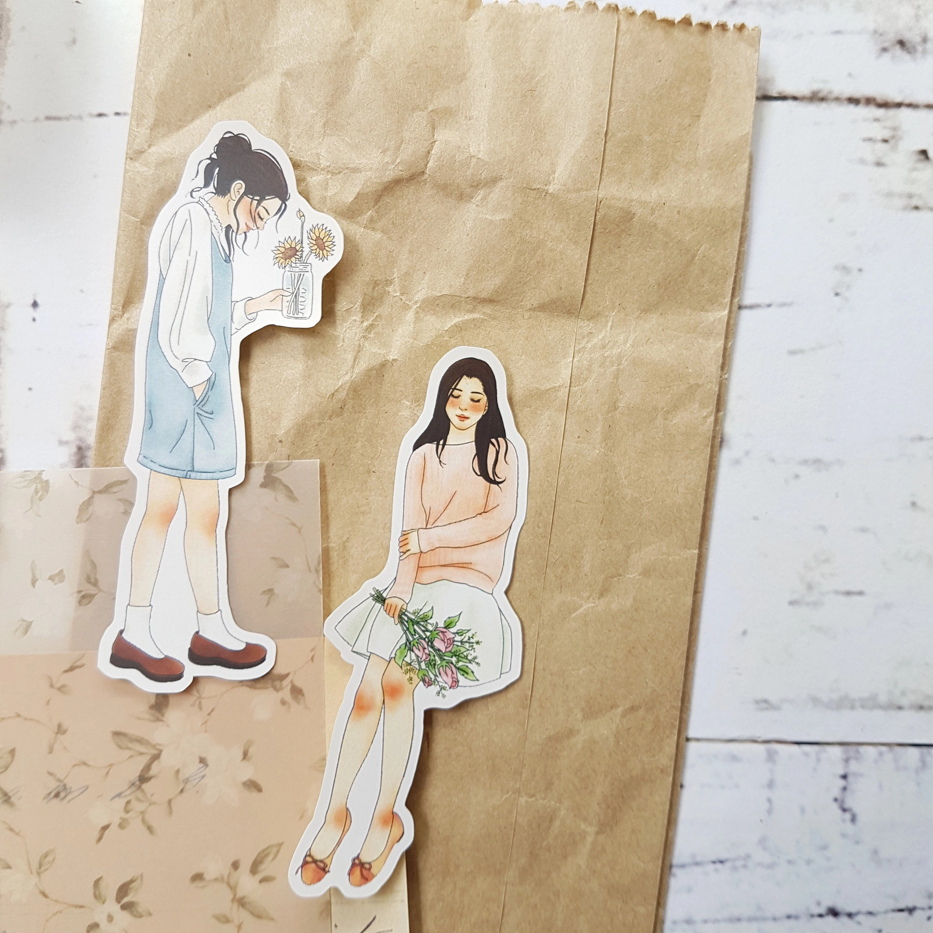 Love Story Girls Stickers In Tin Windry Ramadhina paper cool