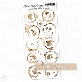 Lpd Journaling Coffee Rings 2 | Classically Chic Basics Sticker Sheet solid steel