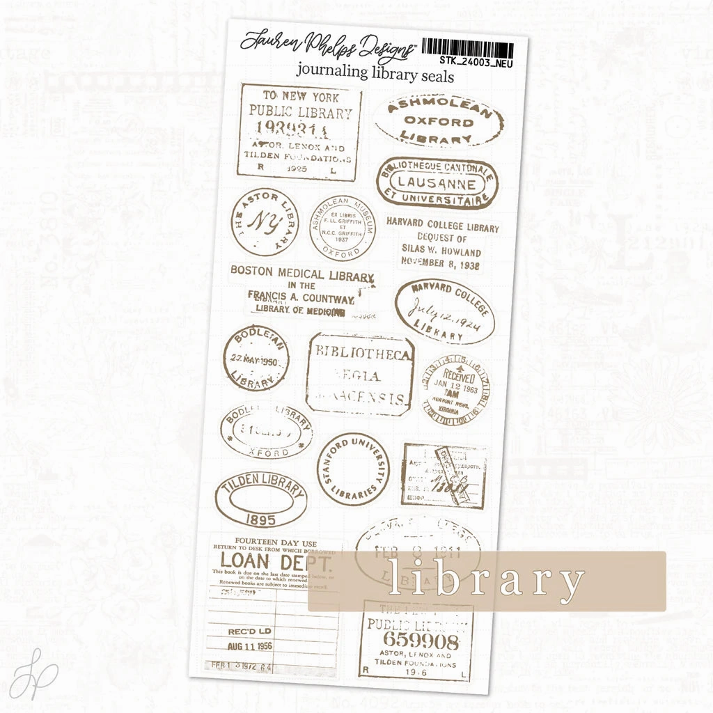 Lpd Journaling Library Seals | Classically Chic Basics Sticker Sheet deluxe economical