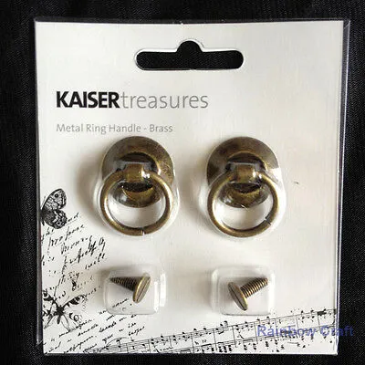gift refillable Kaisercraft Metal Ring Handles - Brass