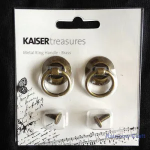 gift refillable Kaisercraft Metal Ring Handles - Brass