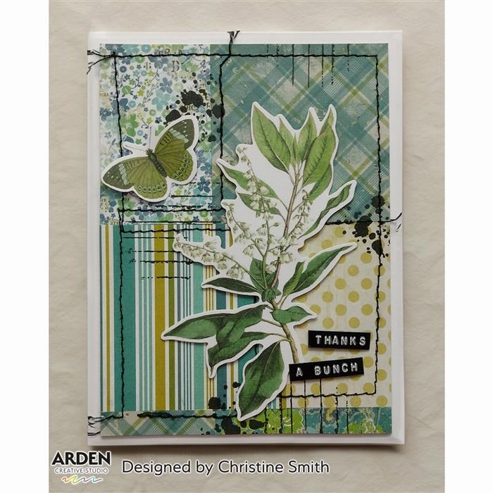 Arden Creative Studio Maker Series Artful Ledgers 01 4 In X 6 In Stamp Set glossy