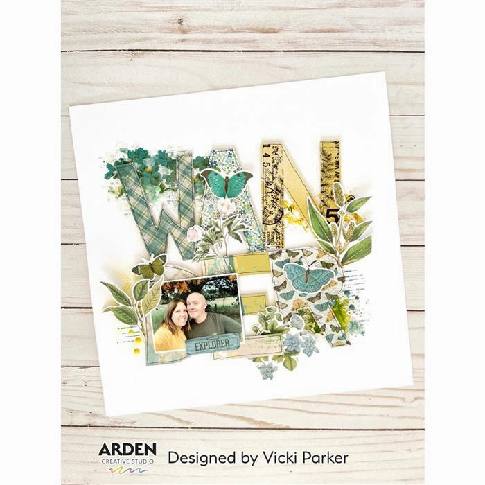 Arden Creative Studio Maker Series Artful Ledgers 01 4 In X 6 In Stamp Set metal