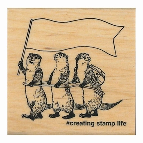 Asian Small-Clawed Otter Rubber Stamp gift
