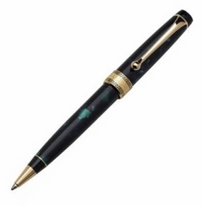 antislip deluxe Aurora Optima Auroloide Gold Emerald Green Ballpoint Pen