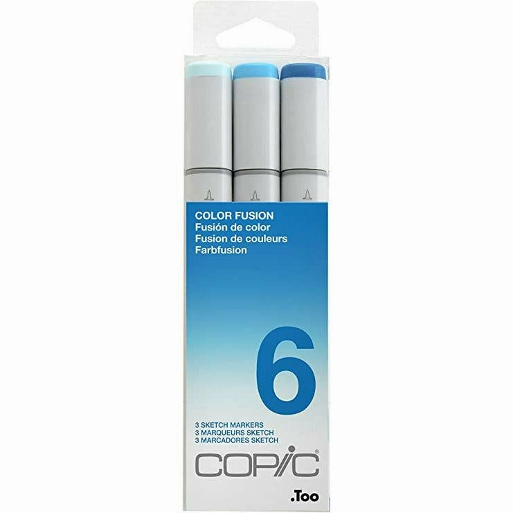 Color Fusion 6 By Copic - 3Pkg deluxe