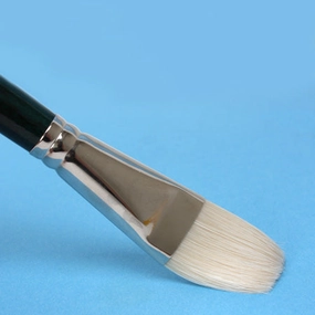 Hog Bristles Short Flat Paintbrush waterproof vivid