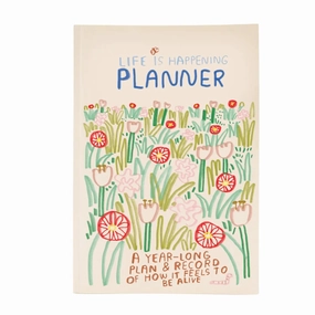 Life Is Happening Planner Notepad round