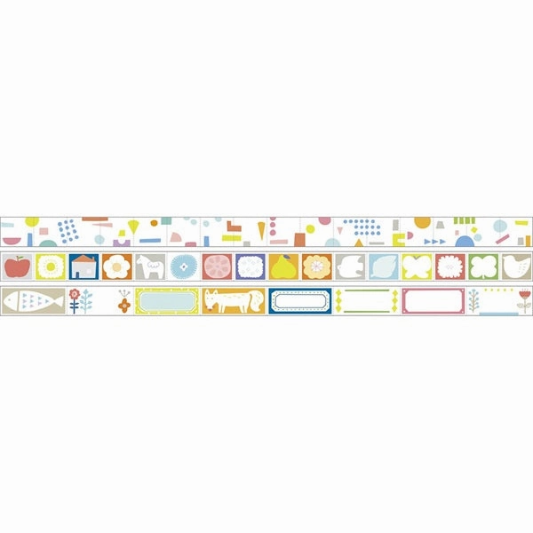 Perforated & Writable Washi Monthly Nordic adjustable