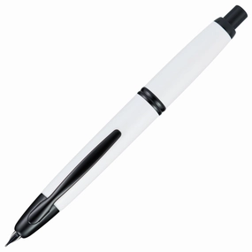 Pilot Vanishing Point White/Matte Black Fountain Pen sleek