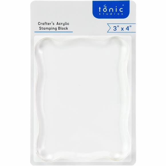 collapsible bold Tonic Studios Acrylic Stamping Block 3" X 4"