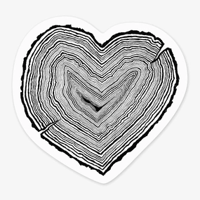 Tree Love Vinyl Sticker metallic small