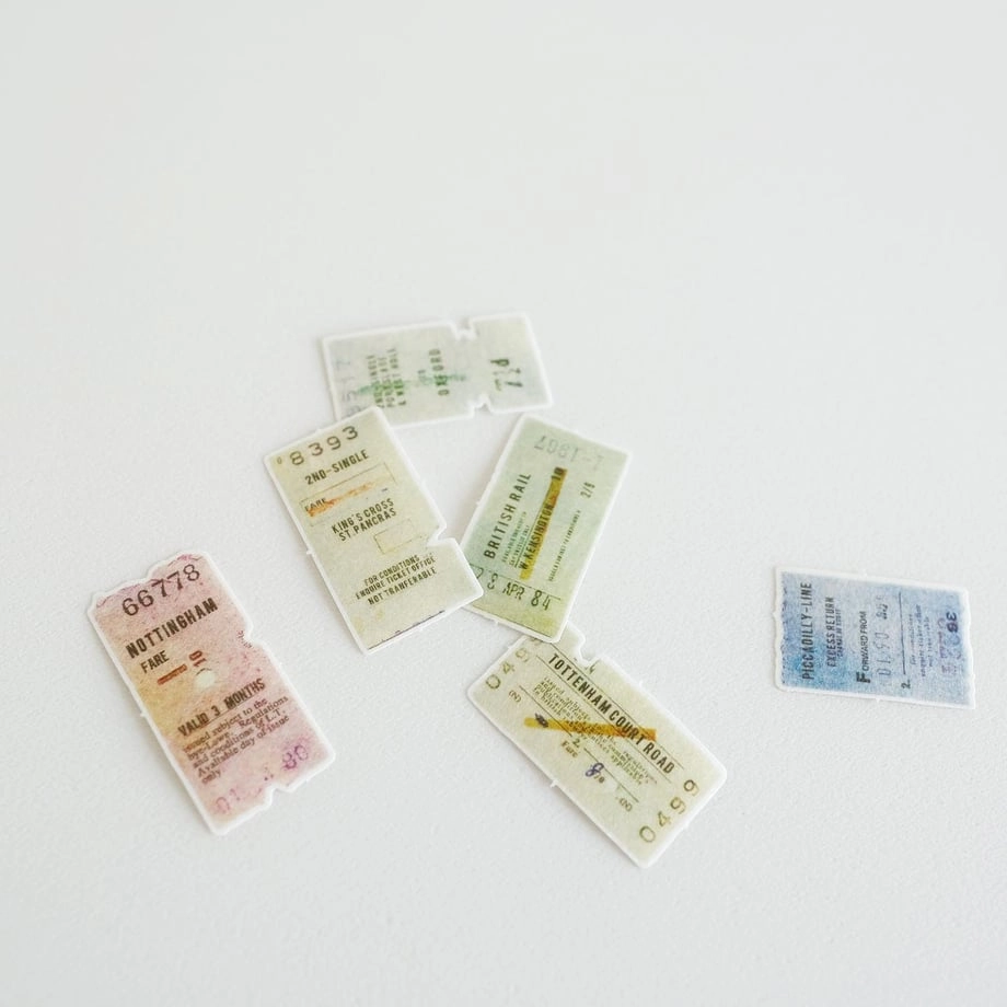 glossy Yohaku Flake Stickers - Ticket