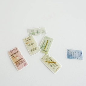 glossy Yohaku Flake Stickers - Ticket