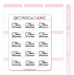 M1117 Brow Appointment Sticker Sheet mini