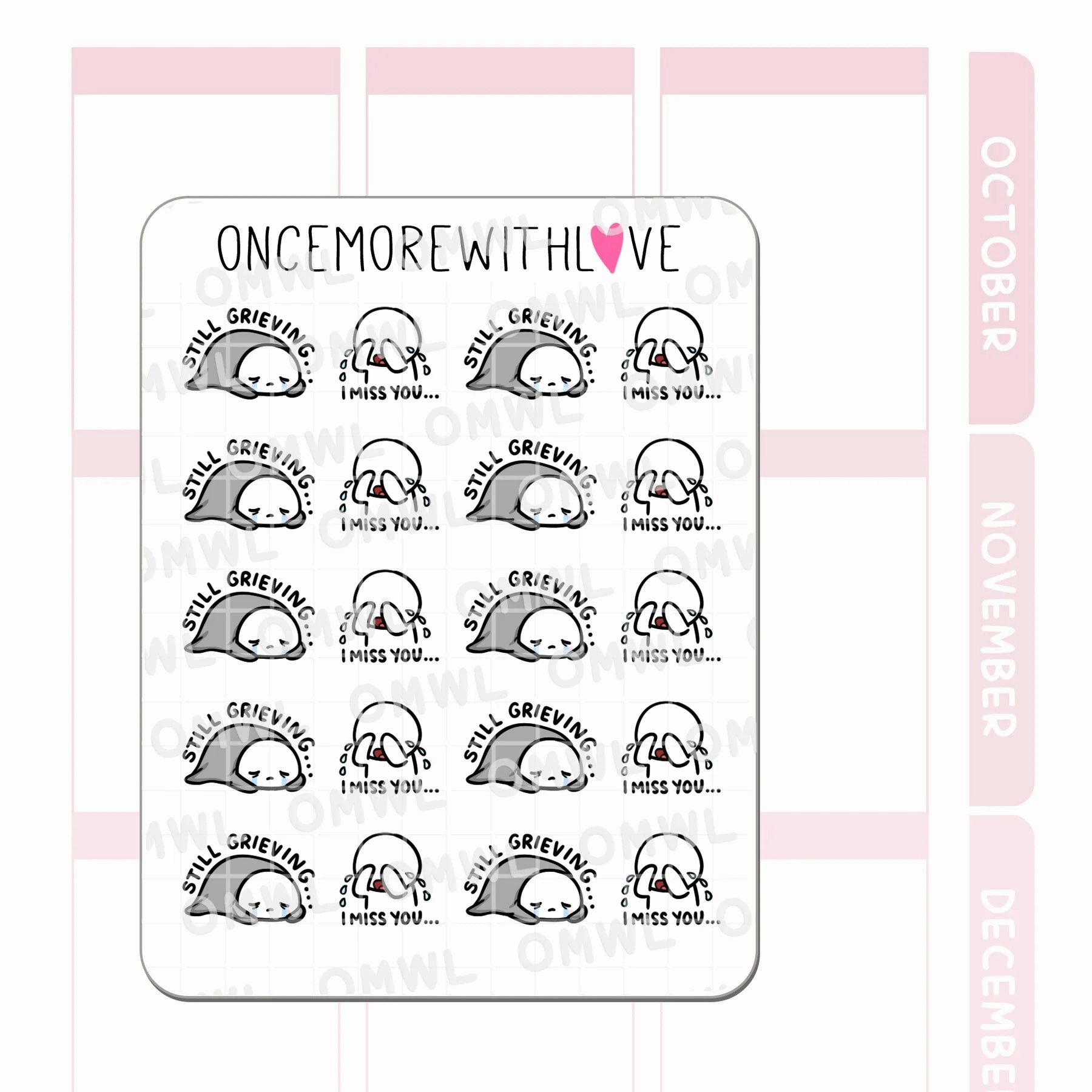 M1392 Grief Sticker Sheet gift