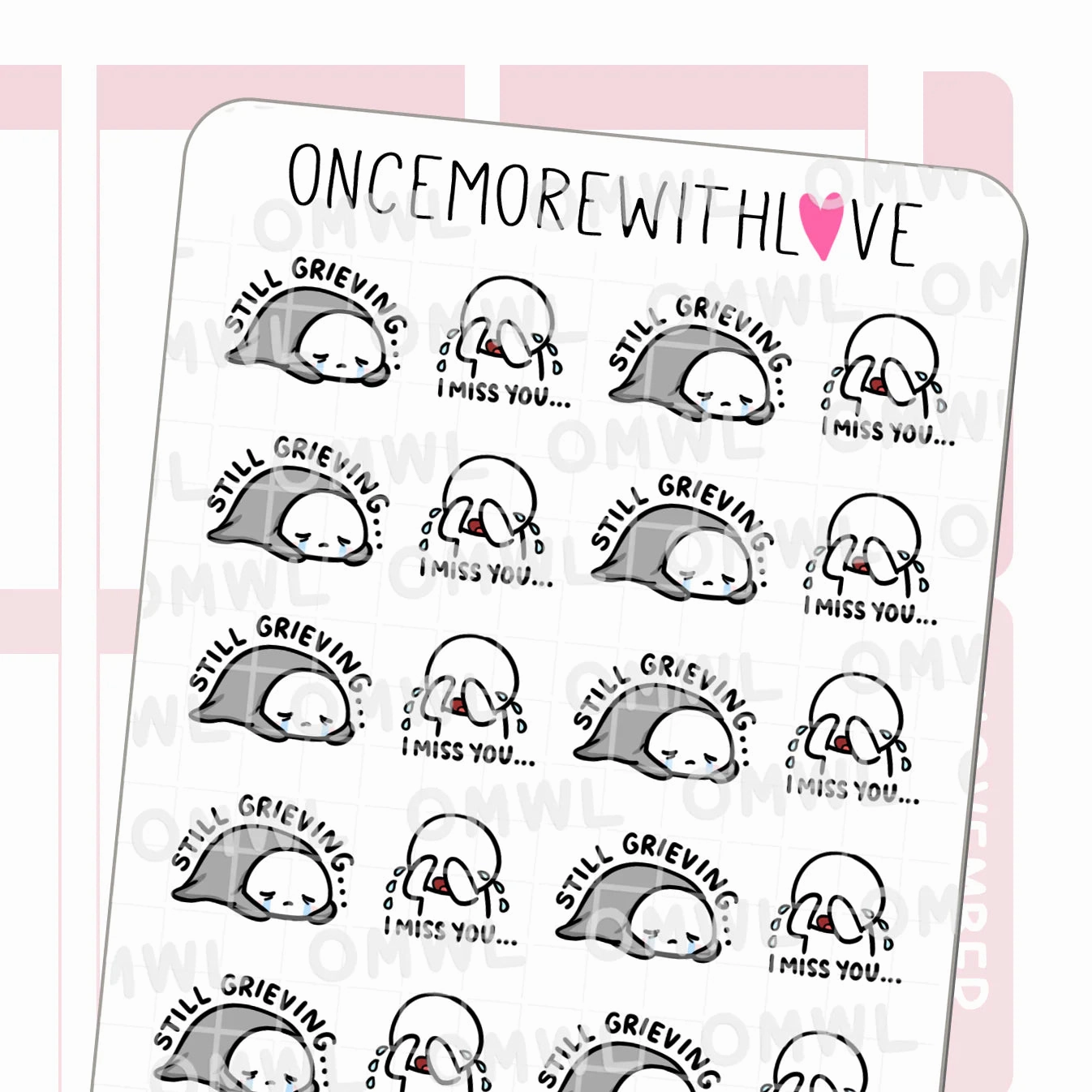 rubber short M1392 Grief Sticker Sheet