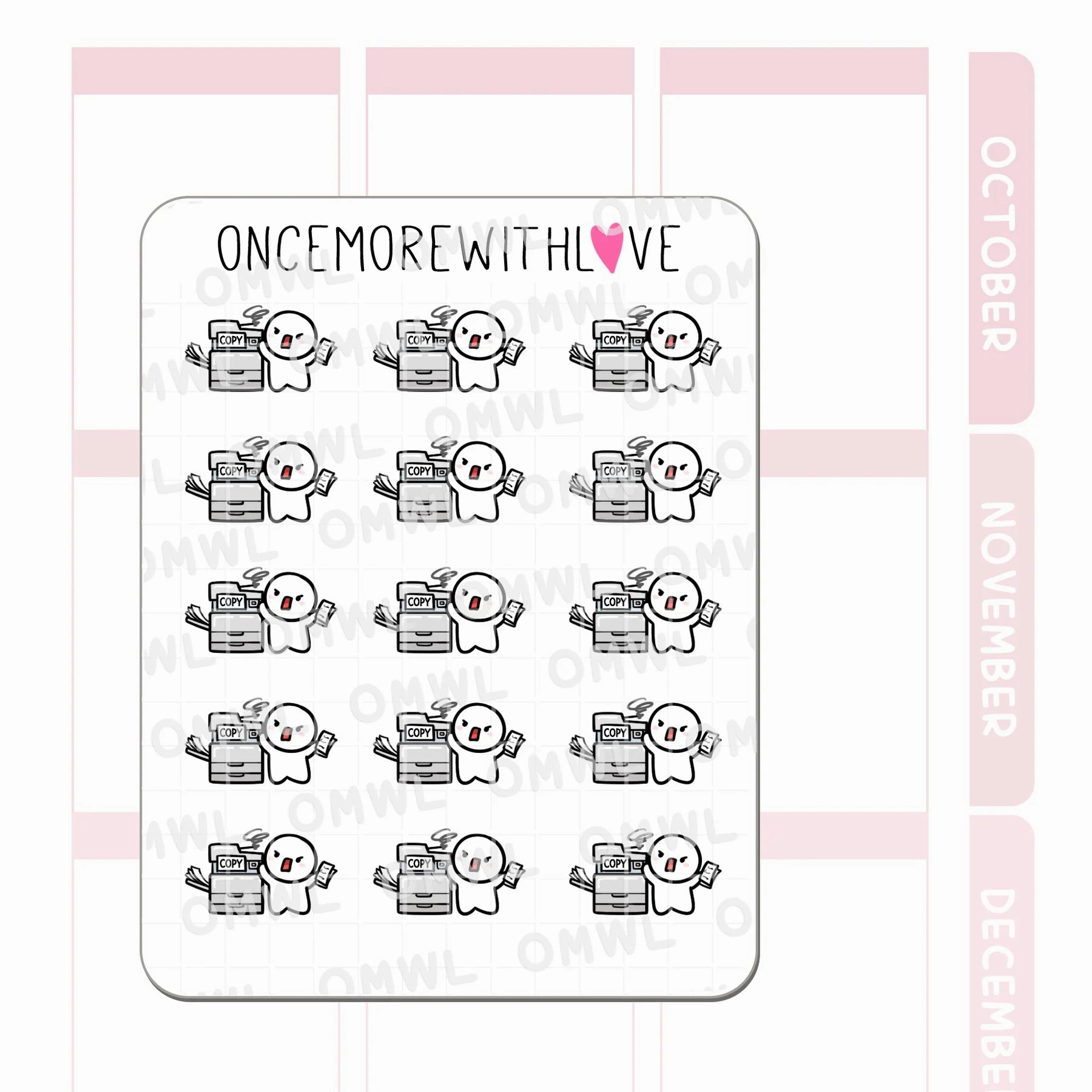 collapsible adjustable M1440 Mad Photocopying Sticker Sheet