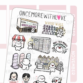 M1483 Once More With Love X Little Craft Place Sticker Sheet latest plastic