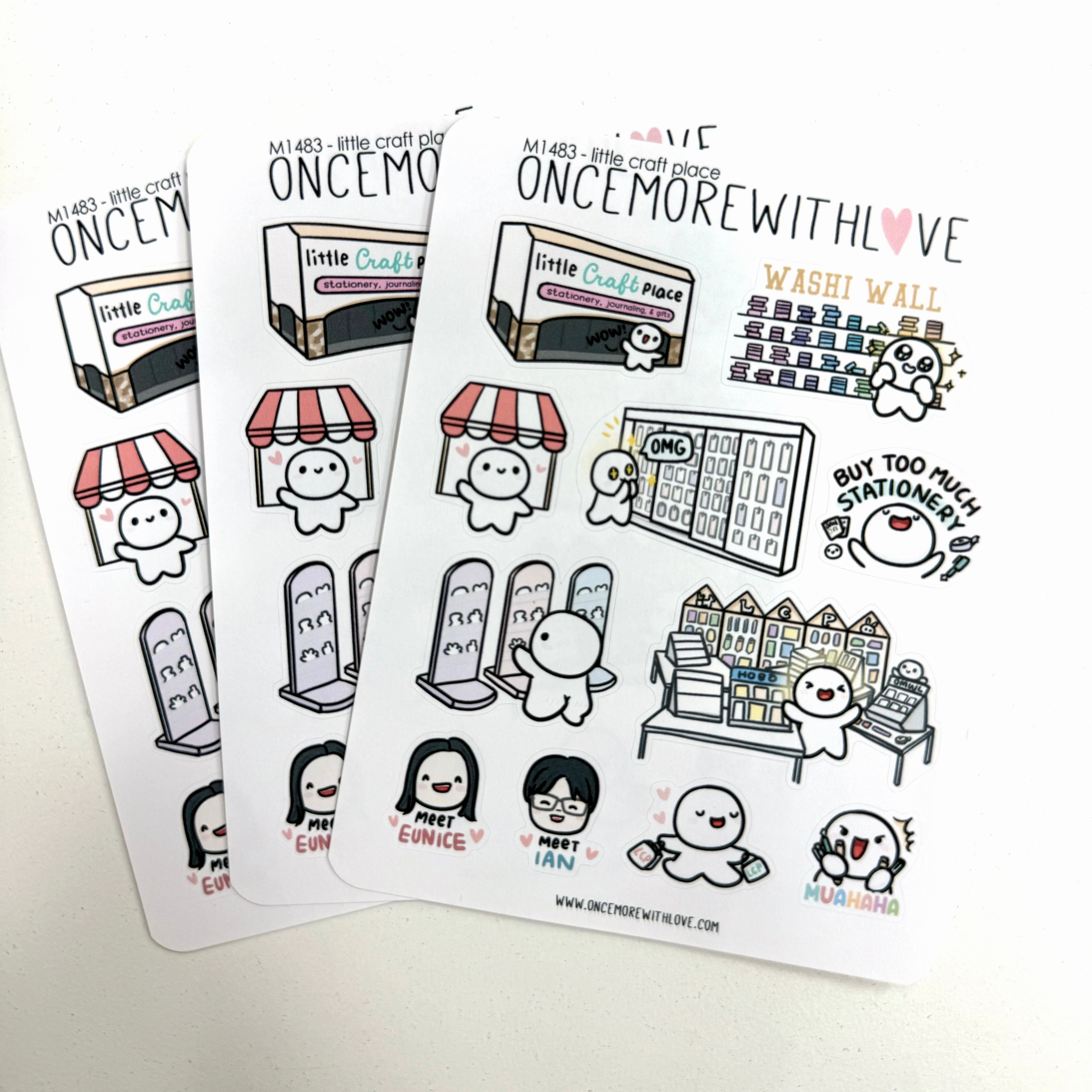 rubber M1483 Once More With Love X Little Craft Place Sticker Sheet