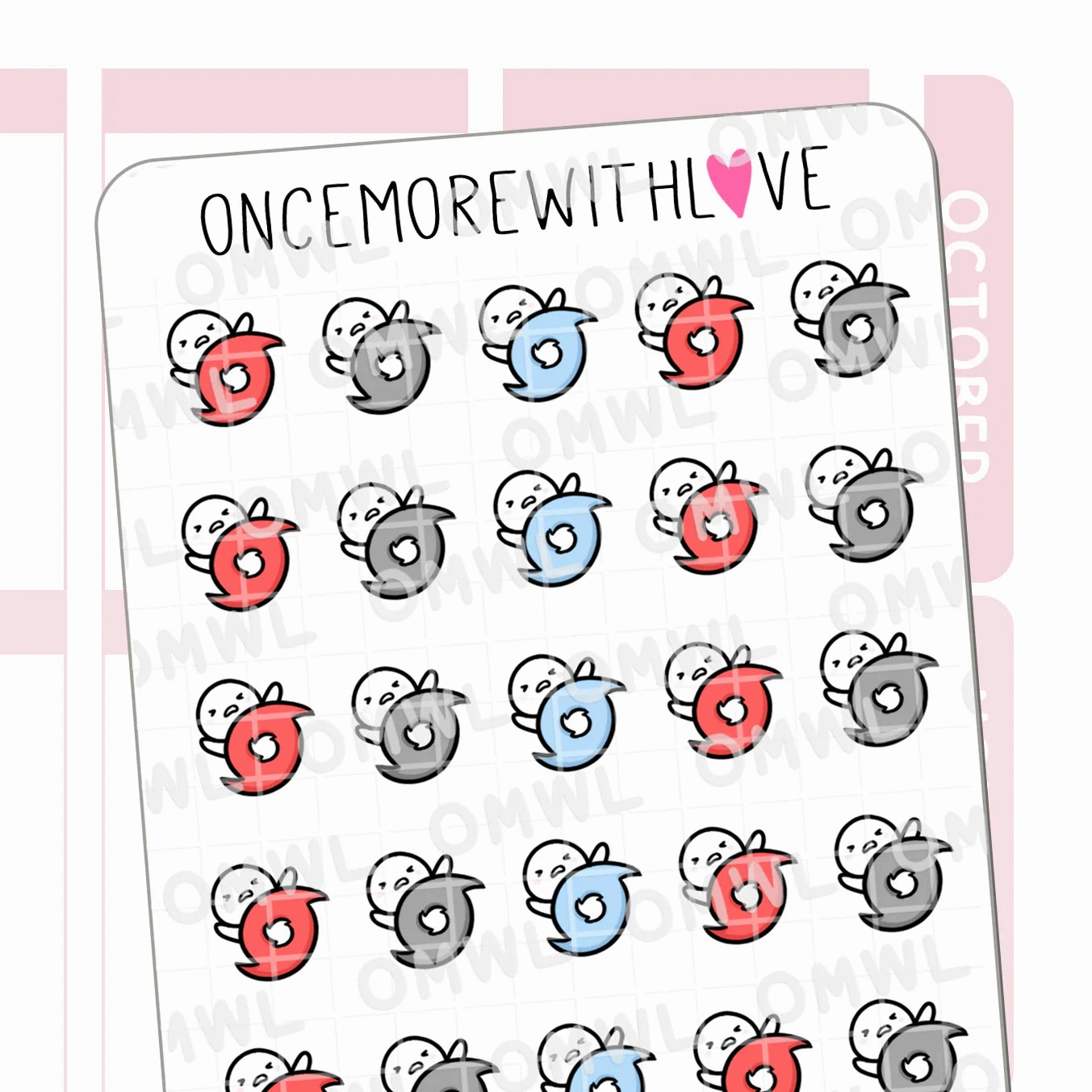 M925 Hurricane Sticker Sheet rubber