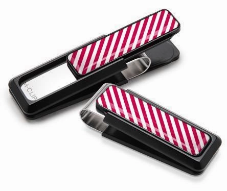 wholesale refined M-Clip Black Uv2 W/White & Red Money Clip