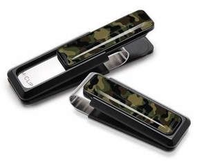 bamboo M-Clip Black With Camo Money Clip