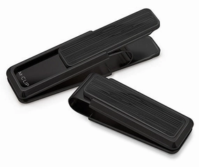metallic M-Clip Blackout Stainless Wood Money Clip
