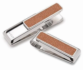 springloaded M-Clip Cognac Stingray Money Clip