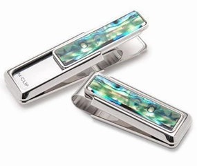 M-Clip Green Abalone Money Clip robust