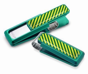 M-Clip Green Uv2 W/Green & Yellow Money Clip pastel