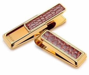 M-Clip New Yorker Cognac Alligator Money Clip compact