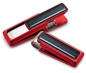springloaded M-Clip Red Anodized Money Clip