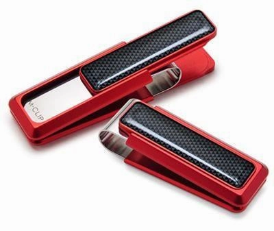 springloaded M-Clip Red Anodized Money Clip