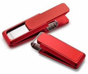 solid M-Clip Red Solid Slide Money Clip