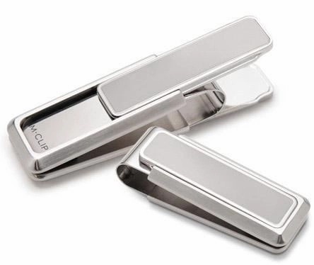 steel biodegradable M-Clip Stainless Brushed Polish Border Money Clip