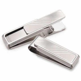 M-Clip Stainless Brushed With Etched Gradient Money Clip basic