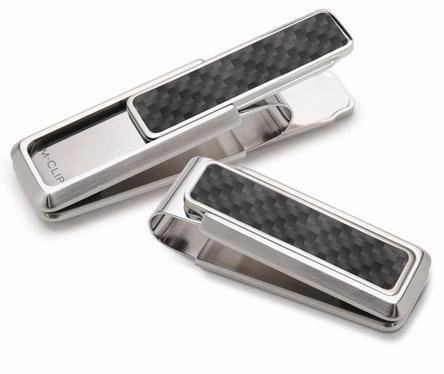 M-Clip Stainless With Black Carbon Fiber Money Clip elegant
