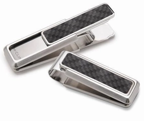 M-Clip Stainless With Black Carbon Fiber Money Clip elegant