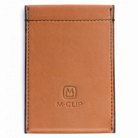 daily flat M-Clip Tan Leather Rfid Case