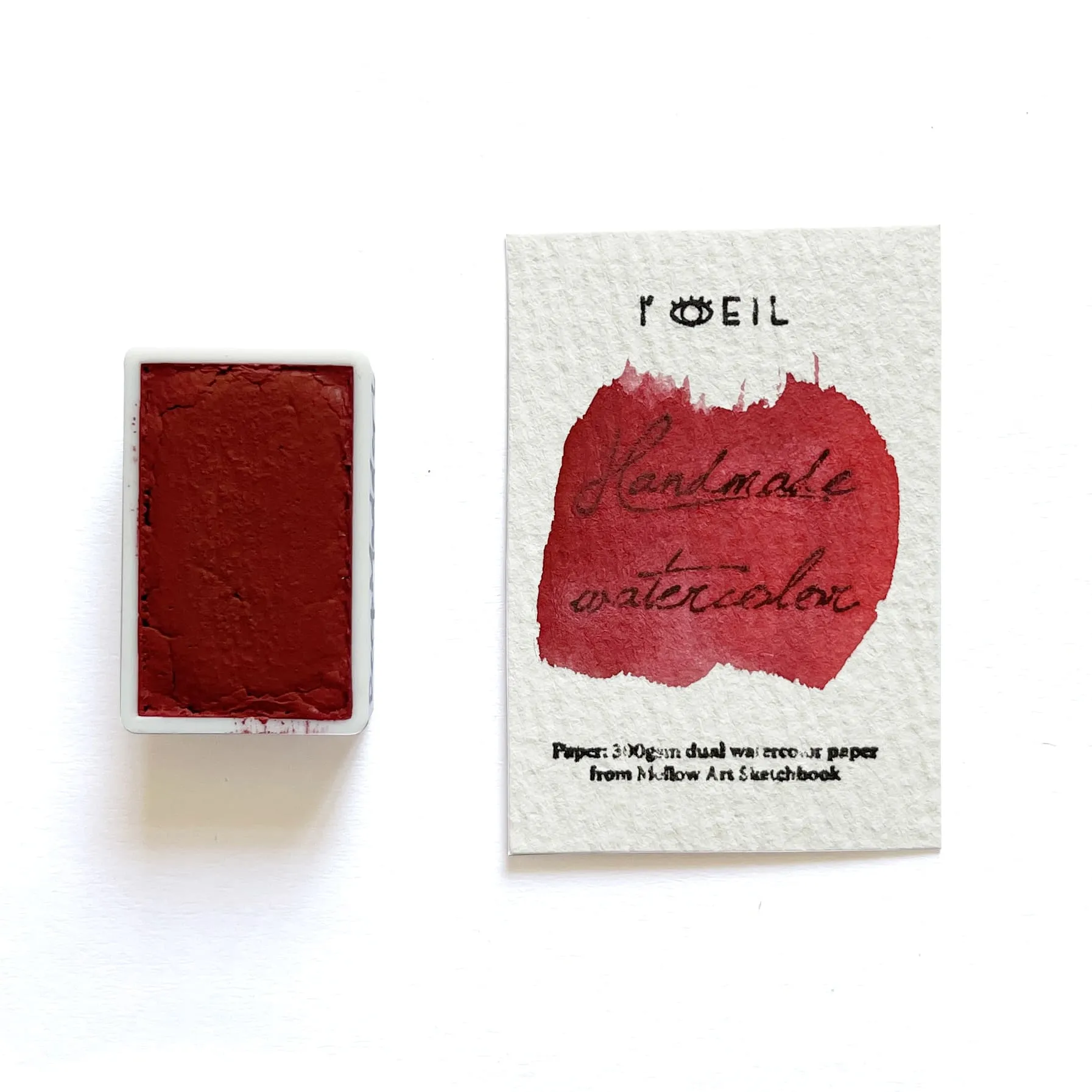 Madder Lake Deep Nr9 - Artist Grade Handmade Honey Based Watercolor Paint Full Pan 3.2Ml vintage