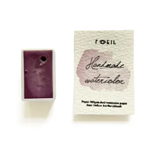 essential set Madder Lake Purple - Artist Grade Handmade Honey Based Watercolor Paint Full Pan 3.2Ml