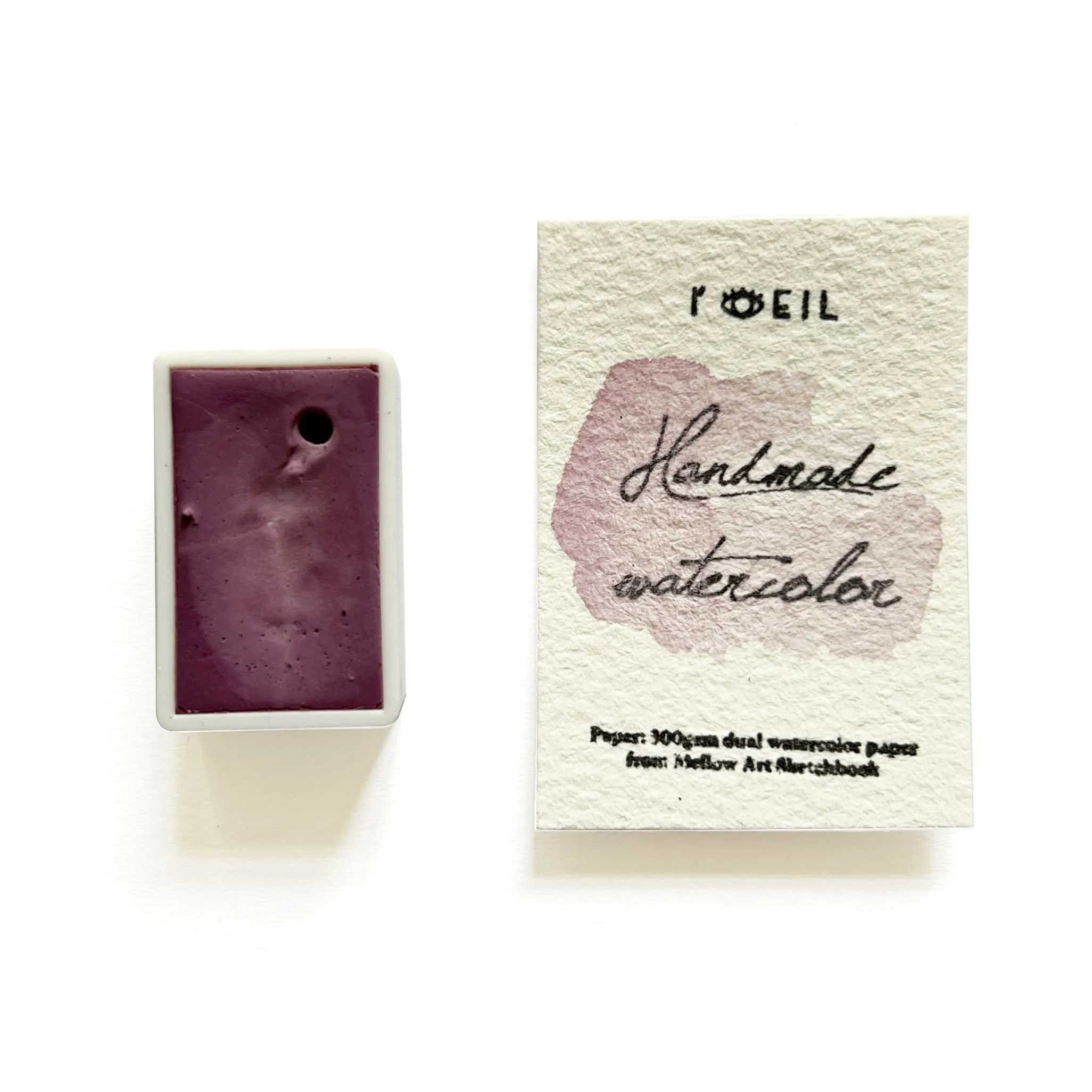 essential set Madder Lake Purple - Artist Grade Handmade Honey Based Watercolor Paint Full Pan 3.2Ml