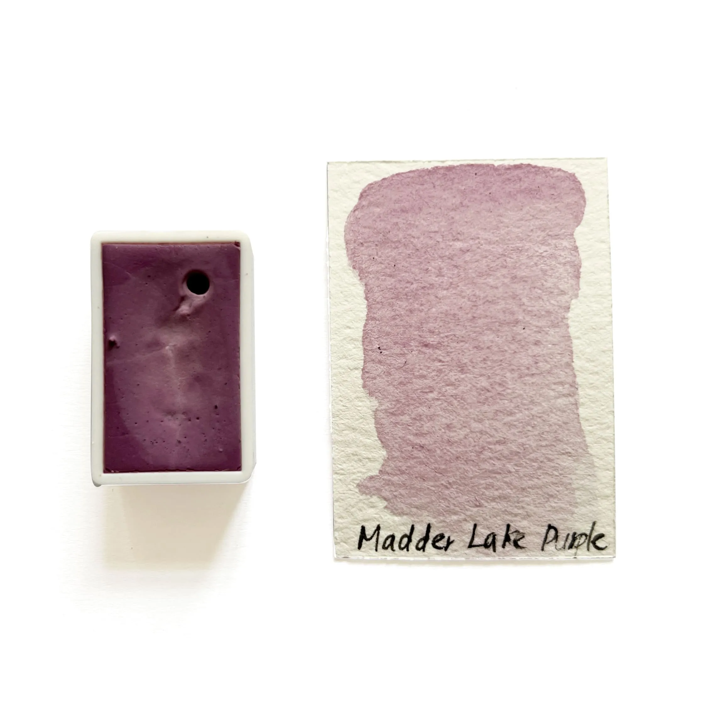 luxury Madder Lake Purple - Artist Grade Handmade Honey Based Watercolor Paint Full Pan 3.2Ml