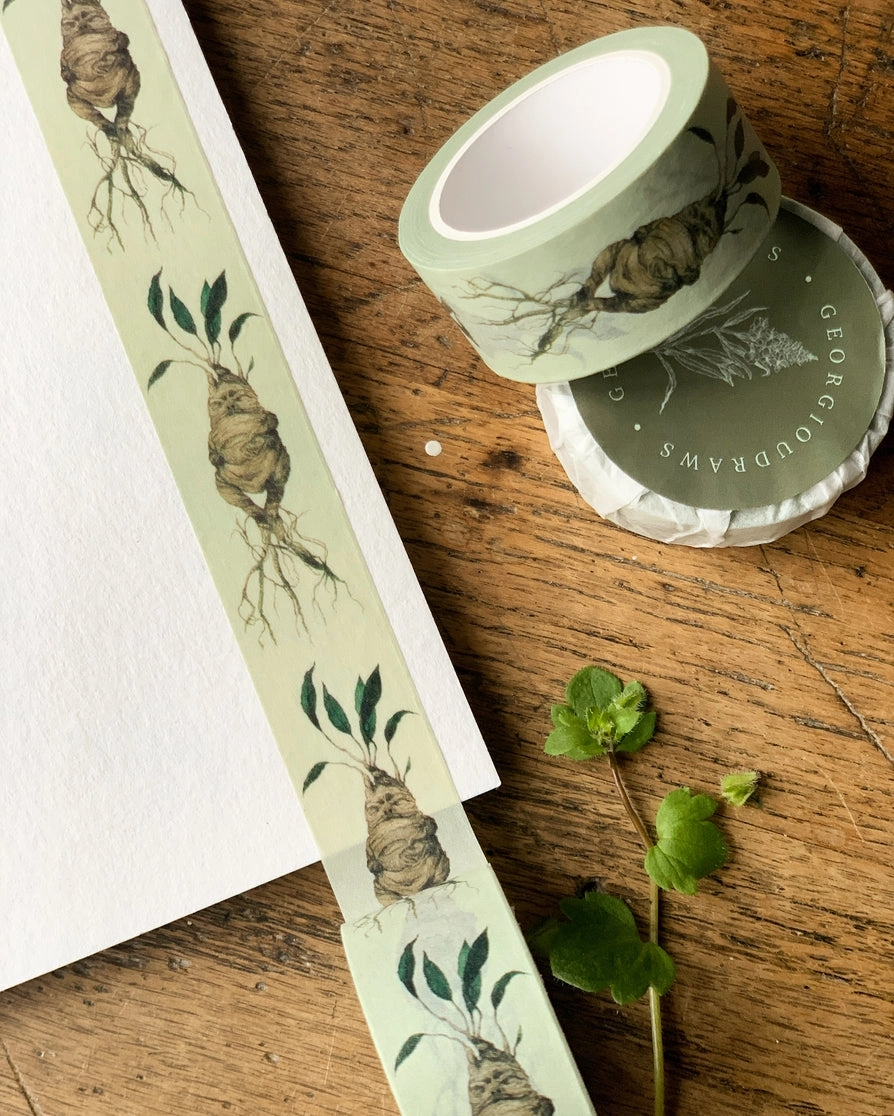 seasonal Magical Mandrake Herbology Washi Tape