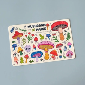 Mushrooms Vinyl Sticker Sheet slim robust