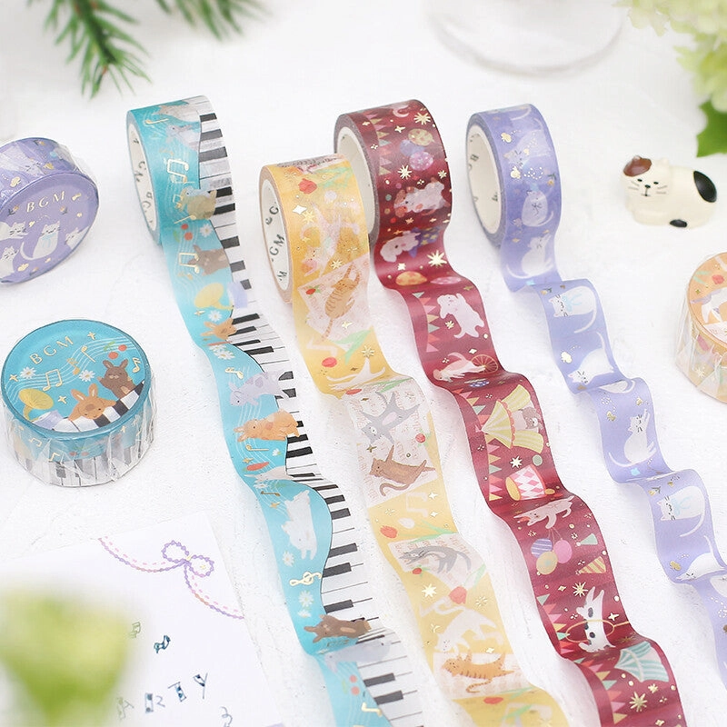 essential Piano Concert Washi Tape Foil Bgm