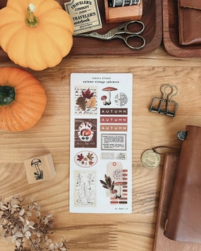 Sarica Studio Autumn Vintage Ephemera Stickers exclusive