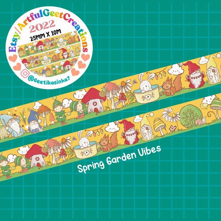 shiny Spring Garden Vibes Washi Tape